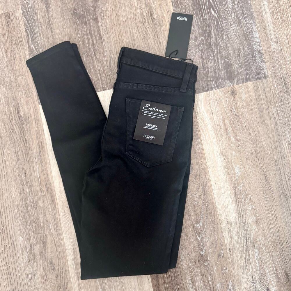 Hudson Barbara High-Rise Super Skinny Jean Black sz 28